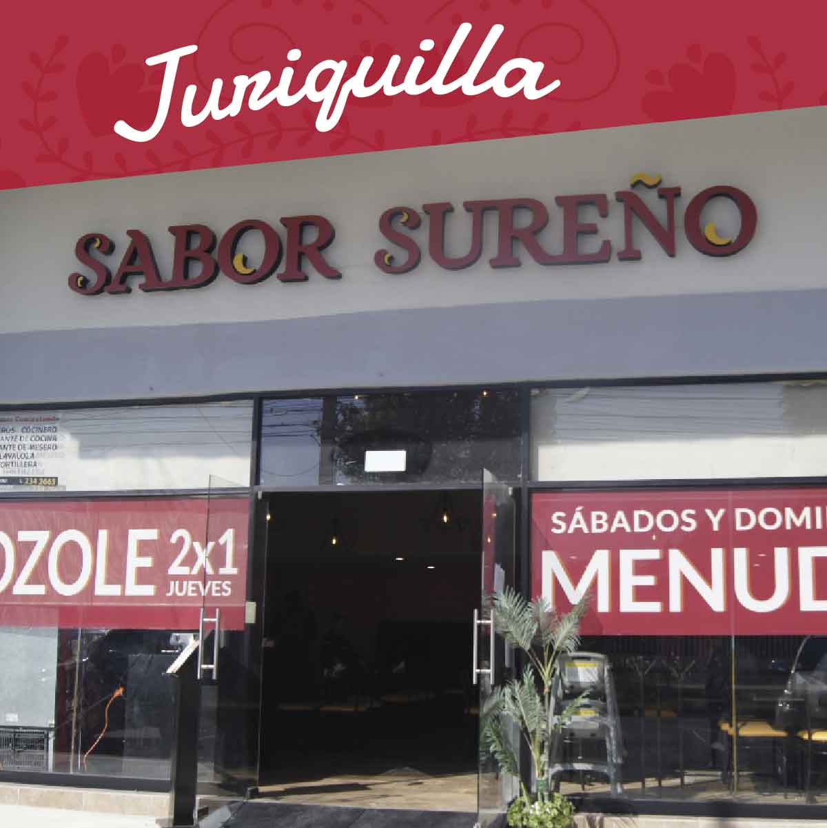 Fachada de Sabor Sureño en Plaza Shopping Center Juriquilla